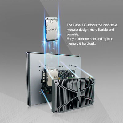 جهاز الكمبيوتر الصناعي المزود بلوحة من الفولاذ المقاوم للصدأ Hmi مع GPIO