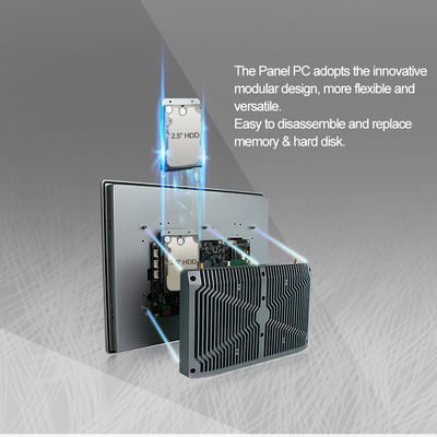I3 I5 I7-8565U Ip65 Panel Pc ، شاشة تثبيت لوحة صناعية بالسعة HMI