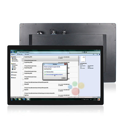 24 &quot;IP69K Pcap شاشة تعمل باللمس مقاومة للماء Pc VGA بدون مروحة مع GbE LAN