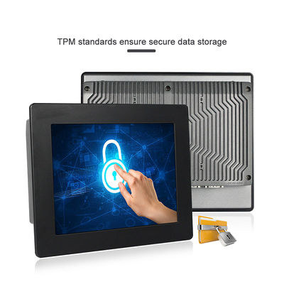 800x600 TPM2.0 لوحة اللمس الصناعية PC Windows J1900 10 بوصة منفذ GPIO