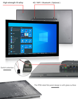 I7-8565U CPU الصناعية لوحة اللمس الكمبيوتر 24 بوصة الكمبيوتر مع 4G 5G WIFI اختياري