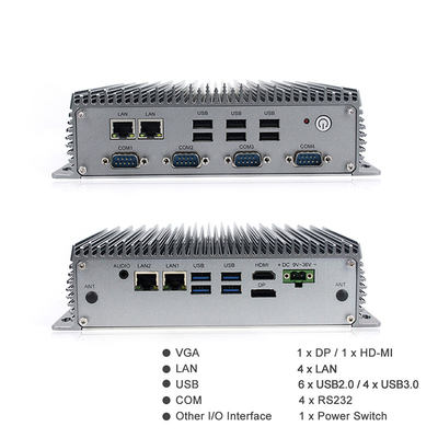 I7-8565U كمبيوتر صناعي صغير بدون مروحة مزود بتقنية WiFi Bluetooth اختياري