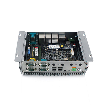 كمبيوتر صغير بدون مروحة مدمج J6412 DDR4 M.2 SSD 3xRJ45 Lan Linux / Win10 Pro