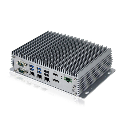 صندوق صغير بدون مروحة كمبيوتر Intel Celeron J6412 Mini PC 3 LAN 10 USB 6 COM