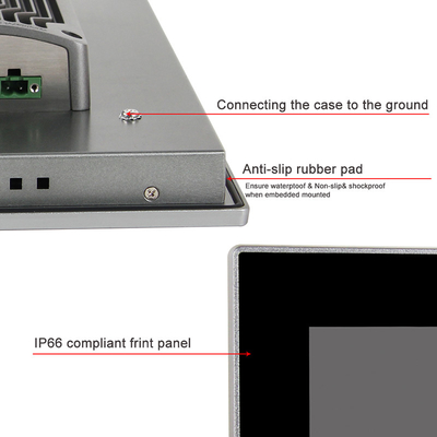 15 &quot;8th Gen I3 Linux كمبيوتر صناعي متعدد السعة يعمل باللمس بدون مروحة