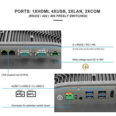 IP65 مقاوم للماء شاشة تعمل باللمس بالسعة لوحة الغبار 1920X1080 HDMI HMI لوحة الكمبيوتر