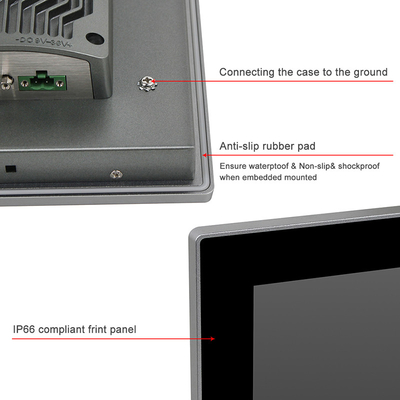 13.3 &quot;LCD Intel J6412 Industrial HMI لوحة شاشة تعمل باللمس مثبتة على الكمبيوتر مع 2 RS485