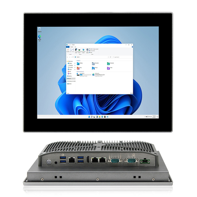 شاشة تعمل باللمس الصناعية مثبتة على الحائط PC J6412 3 * LAN مضمن AIO Front IP65
