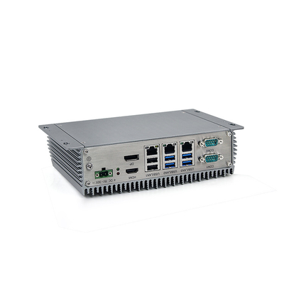 كمبيوتر صناعي صغير بدون مروحة مدمج J6412 J1900 I3 I5 مع 3 * LAN 8 * USB 6 * COM
