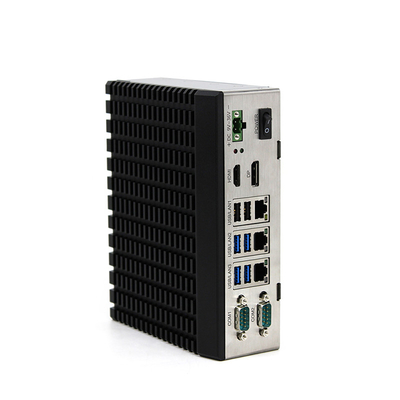 Din Rail Industrial Fanless Mini PC مع Windows10 / 11 8gb سبائك الألومنيوم شل