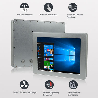 OEM 5 Wire Resistive IP67 Panel PC الاستخدام الصناعي الكل في كمبيوتر واحد