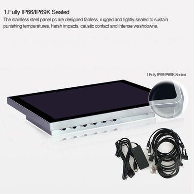 15 بوصة I5 6200u Inox Industrial Panel Pc مع شاشة تعمل باللمس استخدام تعبئة المواد الغذائية