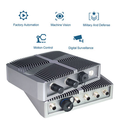 IP67 الخارجية المضمنة Linux Fanless Mini PC ، M12 I / O موصلات الكمبيوتر Gpu الصناعية