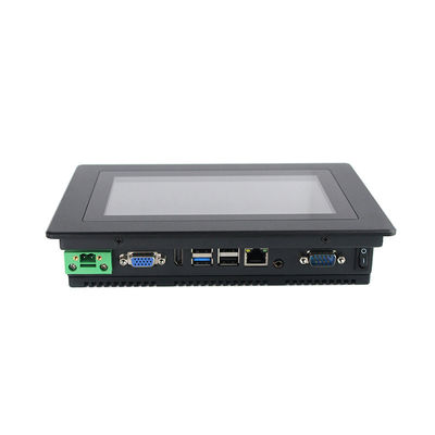 500 Nits PCAP Flat Bezel 7 بوصة لوحة الكمبيوتر ، سيليرون الصناعية شاشة تعمل باللمس الكمبيوتر