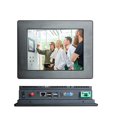 Linux Celeron Industrial Fanless Mini PC ثنائي النواة 3855U AIO تعمل باللمس
