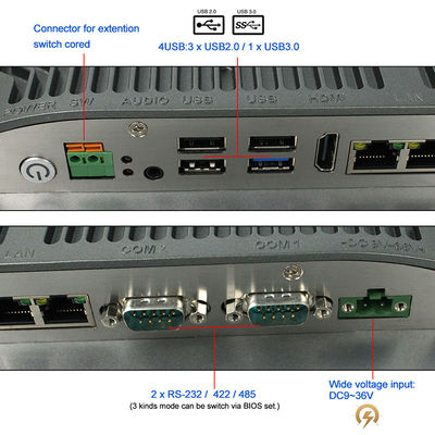 شاشة لمس عالية الدقة 1080P HMI Panel Pc تعمل باللمس 15 بوصة TFT LED Windows 10