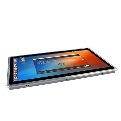 كمبيوتر IOT بدون مروحة مضمن يعمل باللمس مقاس 24 بوصة I3 8145U Windows 10 RS232 VGA PCAP