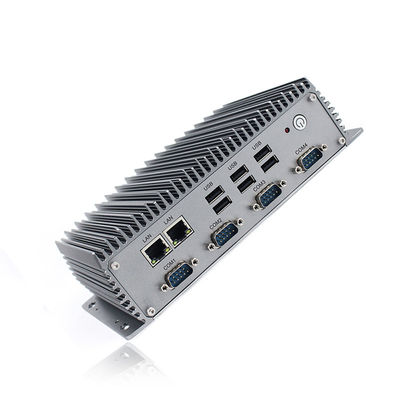 Rs485 I7 8565U كمبيوتر صناعي صغير بدون مروحة ، جهاز كمبيوتر صغير بدون مروحة مدمج I7