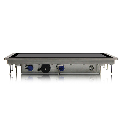 IP69K قابل للغسل شاشة تعمل باللمس الصناعية المدمجة 400cd / m2 VGA DVI