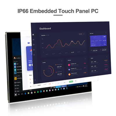 الكمبيوتر الشخصي المزود بلوحة اللمس الأمامية IP65 يعمل بنظام Windows 8th Gen Core I5 ​​/ I7 لحلول HMI